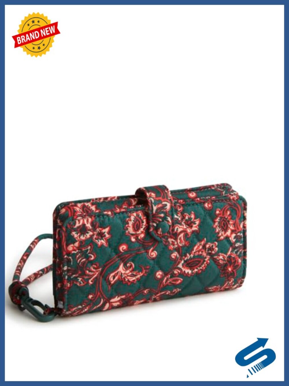 Premium Cotton Phone Wristlet with Card Slots and Zip Pocket